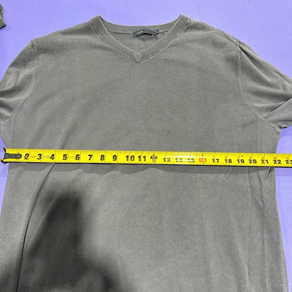 Vince Men's Charcoal V-Neck Sweater